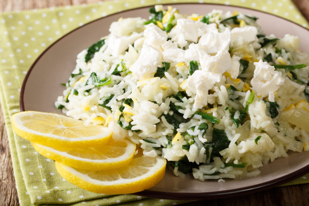 Spanakorizo Greek rice, one of the best rice dishes