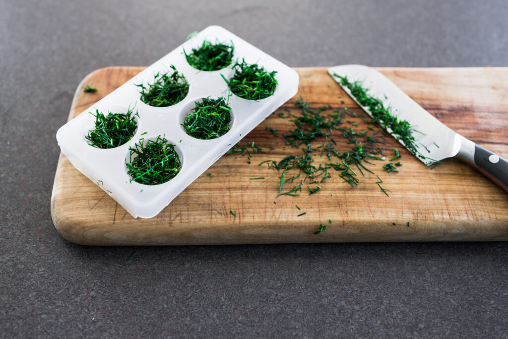 herbed cubes, in representation of the article "How to Store Fresh Herbs: 3 Ways to Preserve These Flavor Boosters" by My Kitchendom