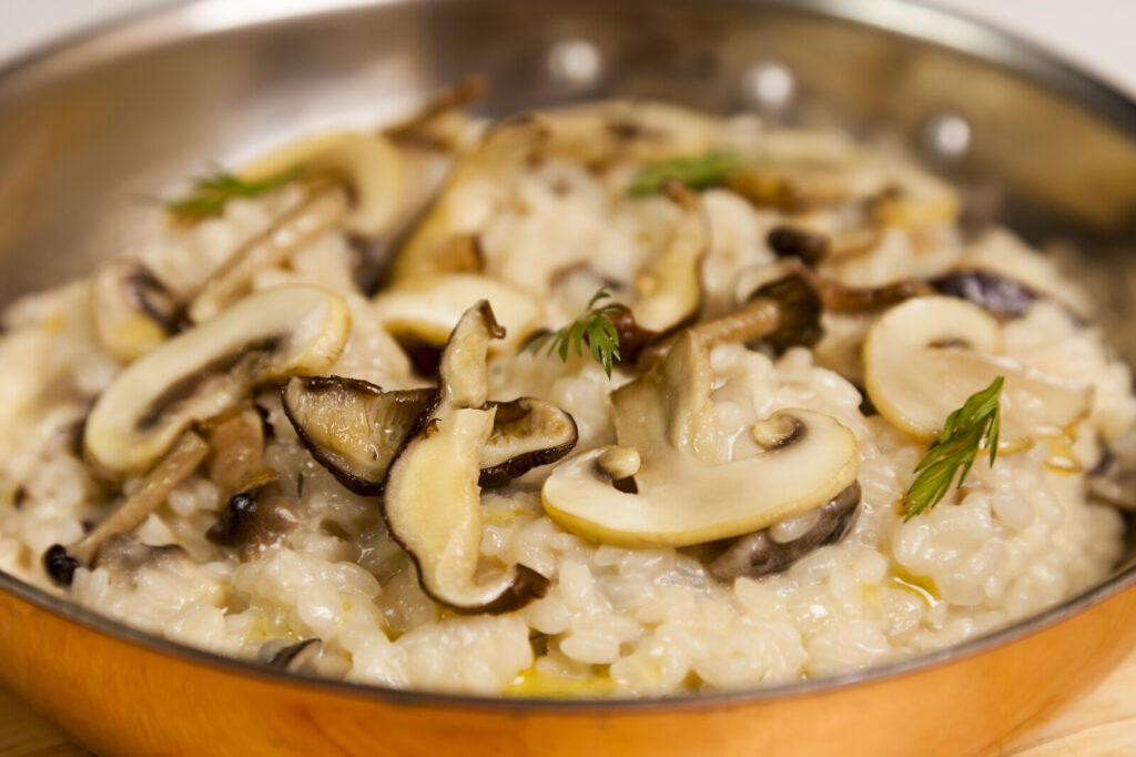 mushroom risotto, one of the best rice dishes