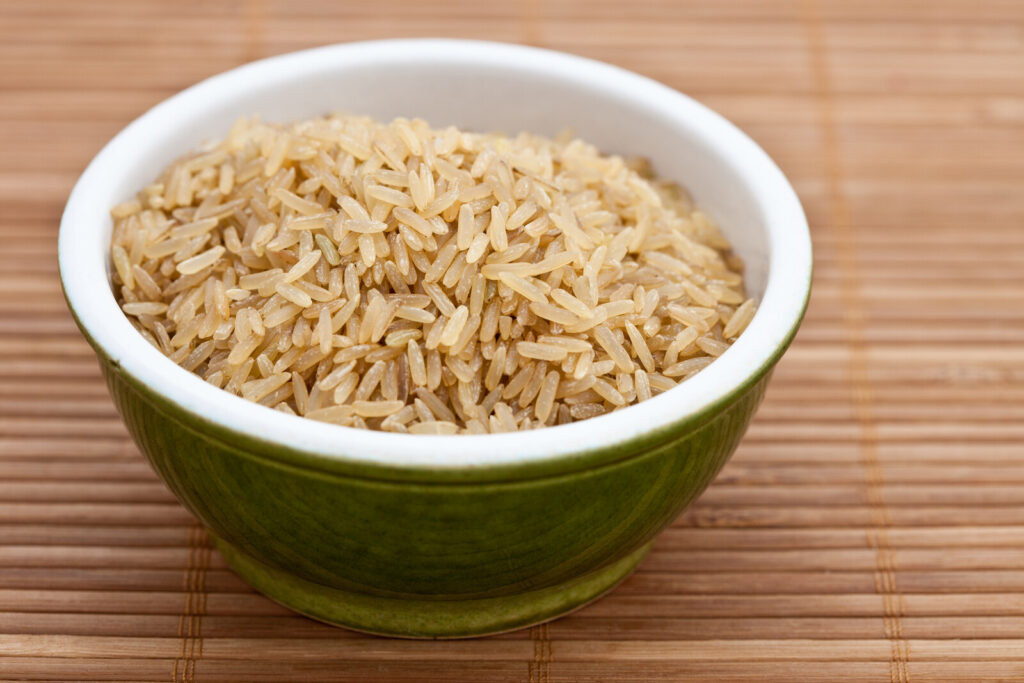 a bowl of brown rice