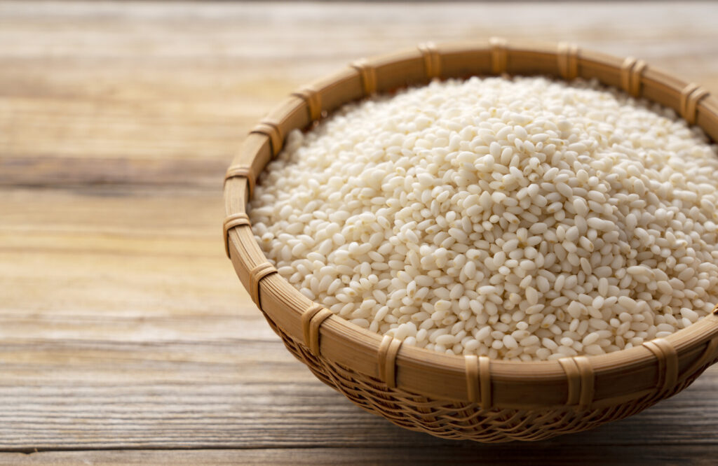 a bowl of Sticky Rice or Glutinous Rice