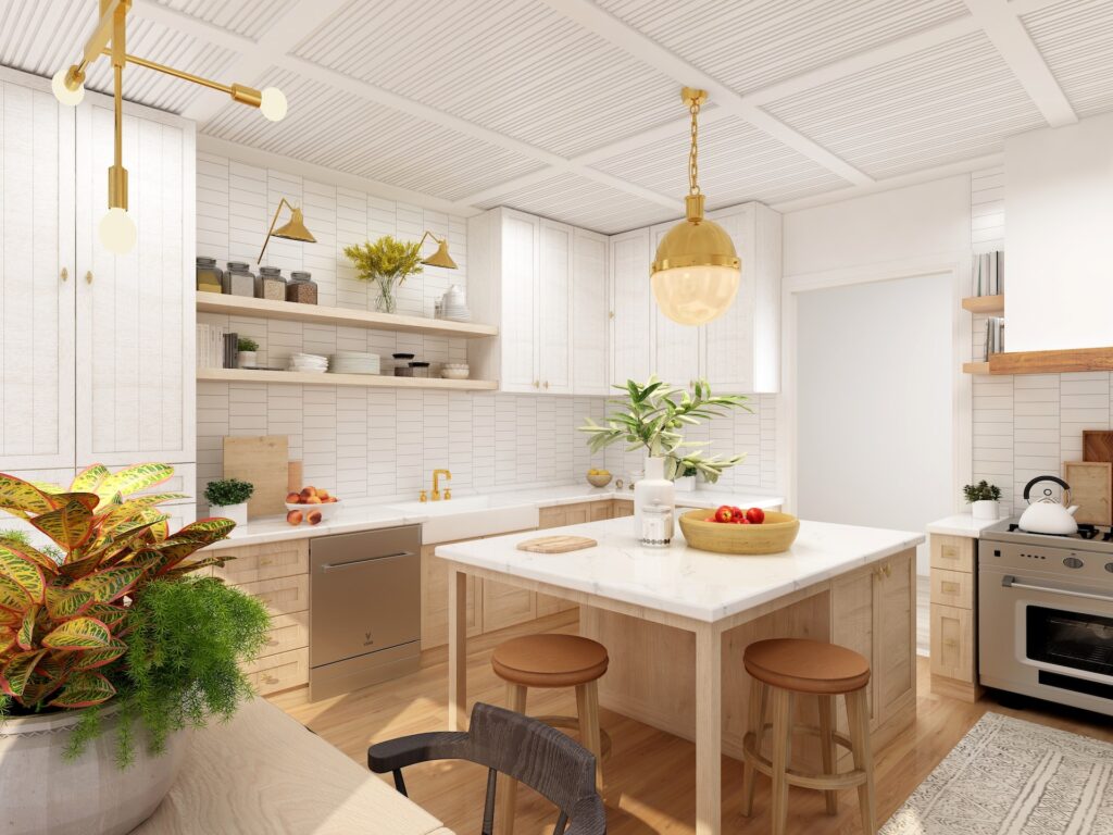 a clean and very organized kitchen