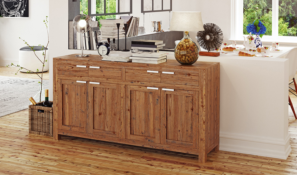 a sideboard as pantry