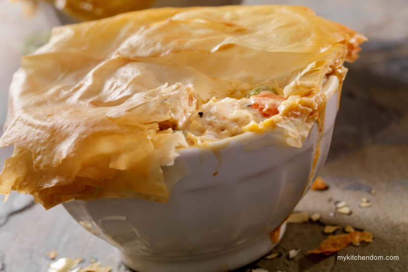 freshly made chicken pot pie for comfort food cravings